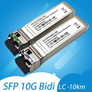 10G BIDI SM LC WDM SFP+ 모듈 1270/1330nm 단일 모드 10-80KM Cisco 스위치와 호환되는 광섬유