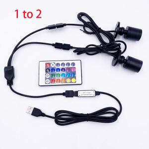 USB 5V RGB 이 가능한 미니 LED 스포트라이트  캐비닛 쇼케이스 카운터 보석 조명 회전 각도 천장 3W 1  2