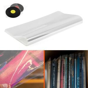 50개 투명 플라스틱 LP 외부 슬리브 32x32cm OPP 레코드 디스크 보호 보관 가방 턴테이블 플레이어 비닐