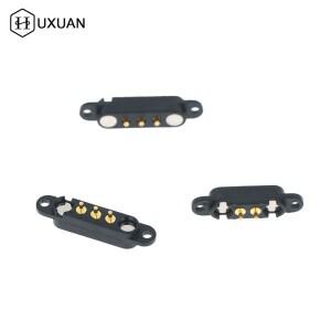 (W)1개 DC 12V 3A 방수 마그네틱 포고핀 커넥터 3P 4P 핀 남성 여성용 스프링 로드 전원 소켓