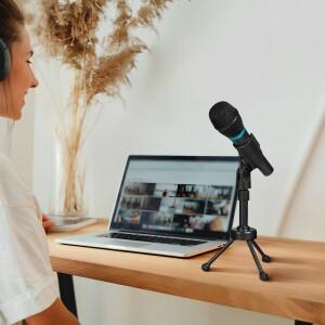 2개 마이크 스탠드 클립 조절 가능 플라스틱 홀더 클램프 나사 어댑터 포함 범용 마운트