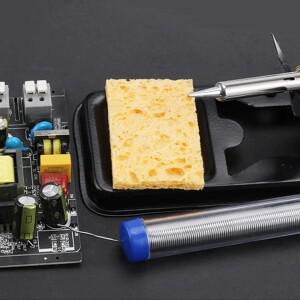 전기 용접 납땜 다리미 팁 청소 스폰지 클리너 도구 노란색 고온 내구성 세트당 10 개