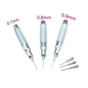 3Pcs 메탈 시계 스트랩 팔찌 링크 핀 리무버 펀치 0.7/0.8/0.9mm 예비 바늘 수리 밴드 제거 도구