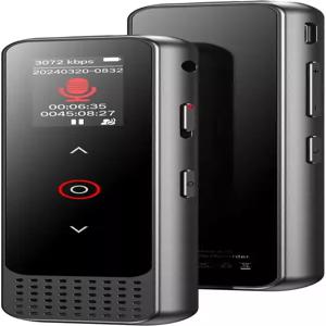 128GB 디지털 음성 녹음기 (재생 기능 포함) 강의 및 회의용 소형 녹음 장치 블루투스 노이즈 캔슬링