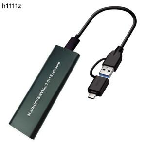 M.2 NVME SSD USB 3.1 케이스 10Gbps 듀얼 프로토콜 박스 PCIe NGFF SATA 인클로저 어댑터 SSD용 OTG 포함