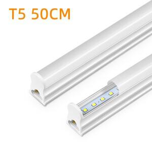 15W T5 LED 튜브 조명 50cm 에너지 절약 50% 깜박임 없음 3가지 색상 즉시 켜짐 가정/사무실/상점용 50K 시