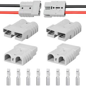 [미국배송] 민도우 120암페어 4PC 배터리 퀵 커넥트/디커넥트 구조 윈치 모터 리커버리 윈치 트레일러 트랙션 시스템을 위한 앤더슨 커넥터와 호환되는 4-6 게이지