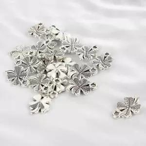 네잎클로버 실버 목걸이 키링 액세서리 펜던트 부자재