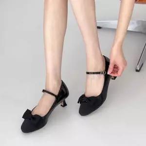 [하프클럽/]소개팅 치마 원피스 구두 리본 스트랩 메리제인 힐