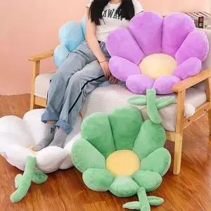 [하프클럽/]꽃모양 등받이 쿠션 꽃 의자 방석 3color 대형 두꺼운 쇼파 소파