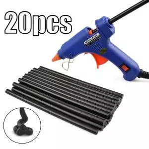 풍절음고무몰딩 소음 진동방지 20pcs 자동차 접착제 스틱 바디 덴트 수리 블랙 핫멜트 접착 도구