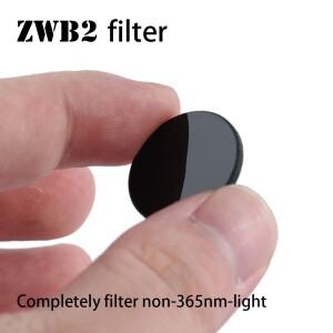 호송 T2 손전등용 ZWB2 필터 18*1.5mm 가시 광선 365nm UV에 적합