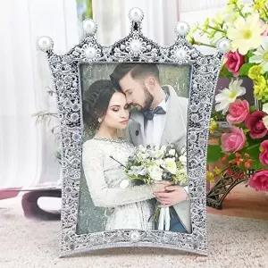 탁상용액자 진주 왕관 사진액자(5x7) 인테리어 (KYR-WB9ED00)