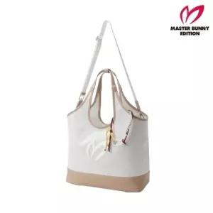 MASTER BUNNY 여성 배색 라인 로고 빅 쇼퍼 보스턴백 E1BB-102
