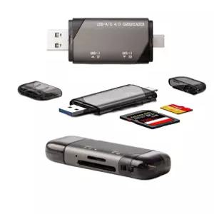 UHS-II 초고속 USB3.2 Gen1 C타입 멀티 카드리더기 TF4.0 SD4.0 메모리 OTG 젠더 블랙박스 핸드폰 노트북