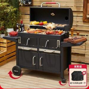 훈제 바베큐그릴 숯불그릴 화로 불판 대형 펜션 캠핑 유리투명창 T4 내열