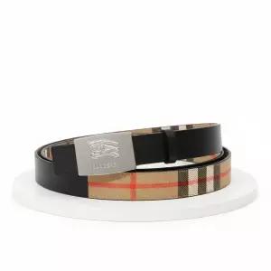 [버버리]25FW Reversible Check Square Knight Stamp Belt 8112217 체크 스웨어 나이트 스탬프 리버시블