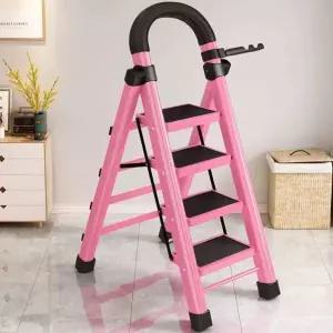 가정용 접이식 실내 A자형 다기능 사다리 4단 사다리 5단 사다리 두꺼운 강관 텔레스코픽 사다리