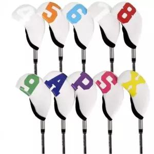 [골드스마일]아이언커버 네오프랜 화이트 골프채 10종 세트 드라이