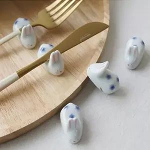 [조르지오]토끼 PQ31YA10 도자기 스타일 젓가락받침 5P 세트 고품질 데코