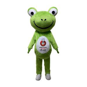 개구리 마스코트 의상 성인 사람들 발렌타인 복장 당나귀 가을 에어슈트 노란색