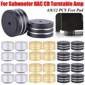 4/8/12피스 스피커 절연 피트 패드 충격 흡수 발 서브 우퍼 DAC CD 턴테이블 앰프 용 알루미늄 스틸 오디오