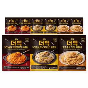 흑닭 닭가슴살 볶음밥 350g 더빅 직화짬뽕/마늘계란버터/잡채 볶음밥 3종 9팩