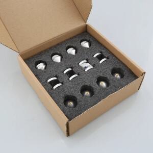 메탈 알루미늄 스틸 Hifi 스피커 스탠드 발 패드 스파이크 콘 바닥 네일 M23 x 20mm 4 세트 8