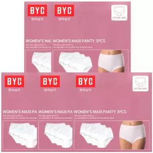 [하프클럽/BYC]BYC순면맥시편여삼각팬티3매입5상자총15매입 BYT7530