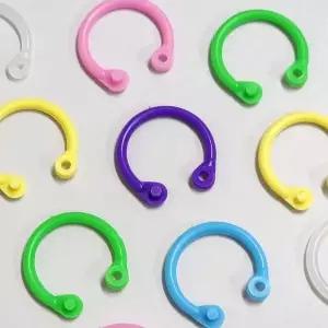 플라스틱 카드링 문서 서류 단어장 고리링 S 랜덤색1p