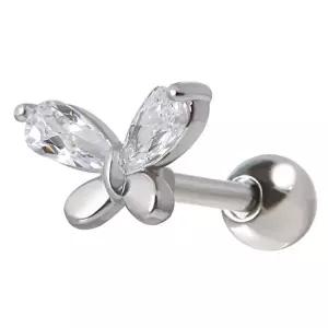 [미니아트]버터플라이 큐빅 나비 써지컬 스틸 패션 피어싱