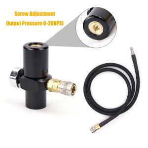 공압밸브 HPA CO2 저압 SFR 초고속 리프레시 조절기 원격 라인 출력 압력 200psi 미국 후버 커플러 300PSI 게이지 포함