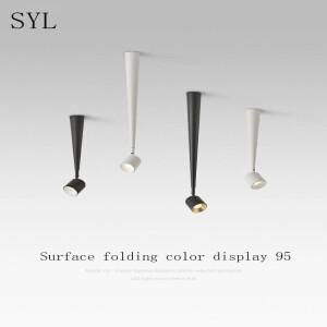 Led 스포트라이트 표면 장착 스포트 라이트 COB 조정 가능 각도 천장 조명 긴 튜브 알루미늄 Foco 홈 거실