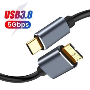 [호환품]마이크로 B USB C 3.0 케이블 타입 커넥터 5Gbps 외장 하드 드라이브 디스크 컴퓨터용