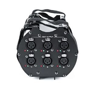 디스트리뷰터 절연 행잉 스플리터 DMX RDM 신호 증폭기  6 웨이 라운드 6DXH DMX512  Neutrik XLR 플러그