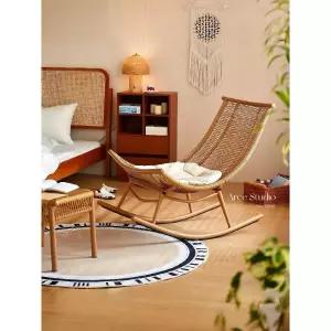 라탄 흔들의자 인용 야외용 스윙체어 쿠션 등나무 1인용