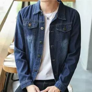 [하프클럽/]청 데님 자켓 봄 가을 간절기 남성 아우터 데이트 룩