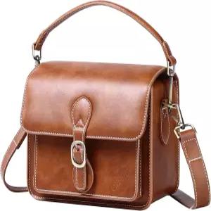 캐논 니콘 소니 SLR DSLR 미러리스 카메라 및 렌즈 브라운 Cwatcun 숄더백 컴팩트 케이스 방수 레트로 호환