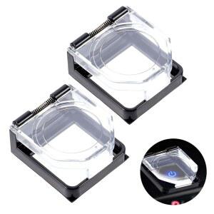 [미국배송] DIMEHO 2PCS 전원 푸시 버튼 스위치 커버 방진 안전 커버 25MM 컴퓨터 데스크탑용 방수 및 충돌 방지 기능