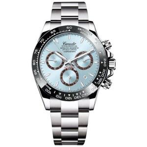 [미국배송] 마스토프 파가니 디자인 데이토나 오마주 남성용 시계 판다 아날로그 쿼츠 재팬 무브먼트 크로노그래프 럭셔리 손목시계 사업 방수 실리콘 스트랩 스포츠