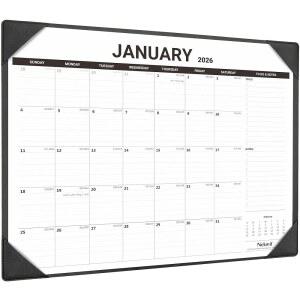 넥밋 데스크 캘린더 2026 데스크탑 매트 , 대형 2025년 1월부터 2026년 12월까지, 빅 패드 21 x 16 1/2인치 가정 및 사무실용