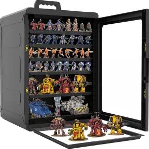 5개의 트레이가 있는 모듈형 미니어처 보관 및 운송 디스플레이 케이스