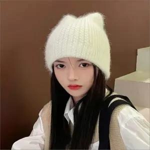 여성 캣비니 고양이귀 니트비니 따뜻한 겨울모자 5색