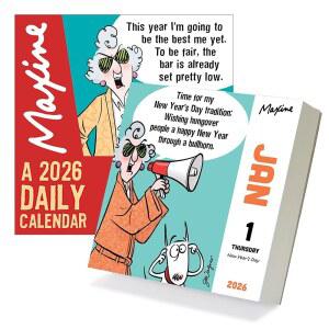 TF 출판 2026 맥신 데일리 데스크톱 캘린더 - 가정 또는 사무실용 소형 데스크 2026, 풀 컬러 찢어진 페이지 및 인용문이 있는 스탠드업 디스플레이 5 25 x 25인치