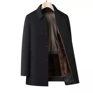 남성용 하프 캐주얼 겨울 탈부착 트렌치 터틀넥 행정 코트 내피 패피4