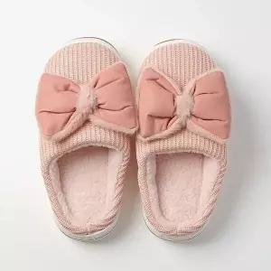 [엄지척]리본 인기 큐티 데일리 겨울 보온 털슬리퍼(235-240mm