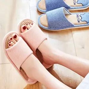 [엄지척]사무실슬리퍼 가벼운 여성 린넨 실내화