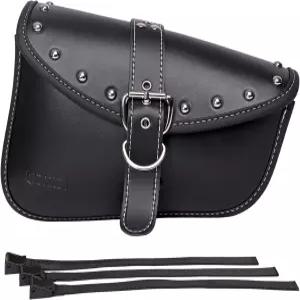 QJBOMTO 오토바이 새들백 사이드백 - 소프트테일 PVC 가죽 방수 사이드 툴백 오토바이용 범용 보관