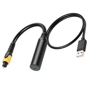 [미국배송] 삼성호환 소니호환 LG호환 TV 게임 콘솔 사운드 시스템용 디지털 광학3.5MM 오디오 변환기 U2013 TOSLINK SPDIF를 3.5MM AUX 어댑터로 연결 [내장 DAC 없음]