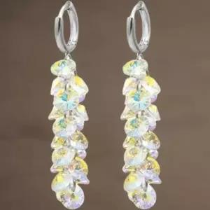 [아트박스]/신상오픈런 여성용 크리스탈 롱드롭 귀걸이 스타일 원터치